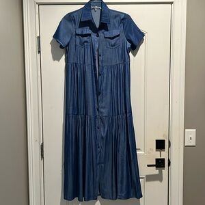 Soft and flowy long denim dress. Pit to pit measured 17. Size medium